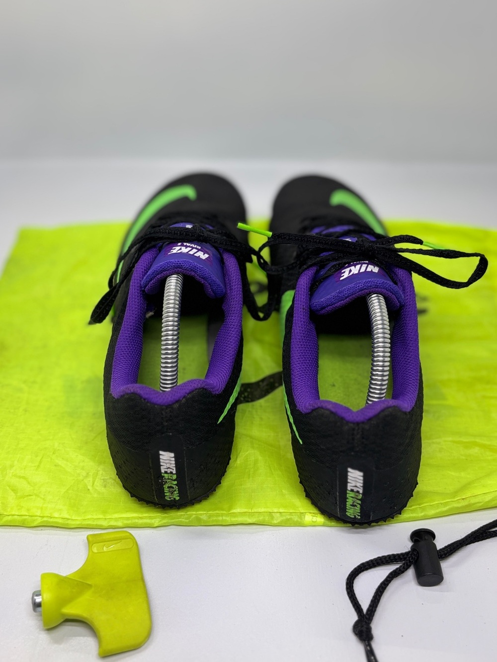 Nike Zoom Rival S 8 Sprint Track Spikes Men’s 12 Black Purple Green - Picture 12 of 13